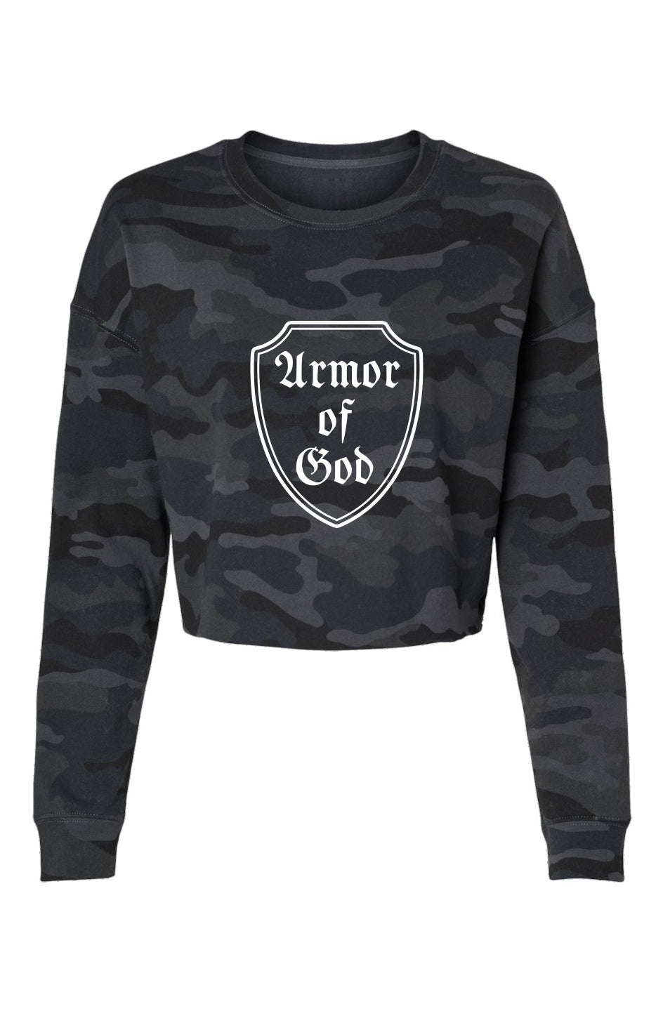 Armor of God Lightweight Camo Cropped Crew